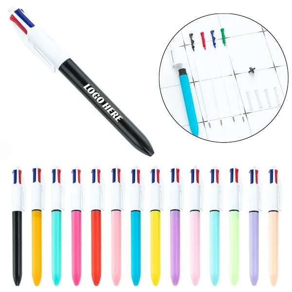 4-In-1 Retractable Multi-Color Ballpoint Pen - 4-In-1 Retractable Multi-Color Ballpoint Pen - Image 0 of 2