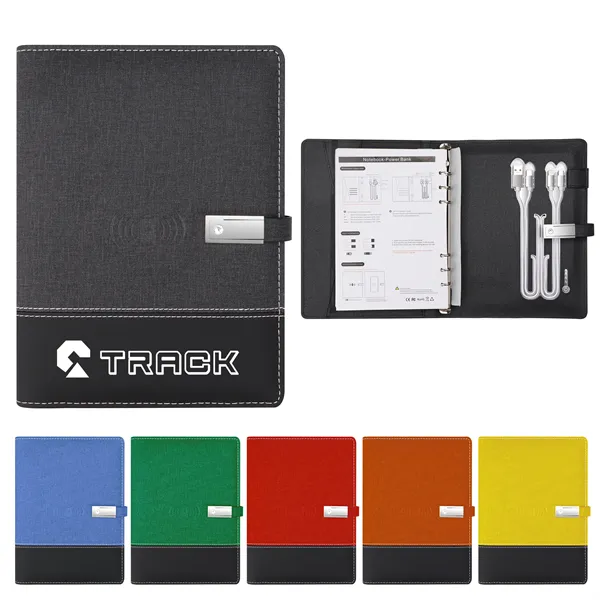 A5 Multi Functional Wireless Charger Notebook W/ Power Bank - A5 Multi Functional Wireless Charger Notebook W/ Power Bank - Image 0 of 4