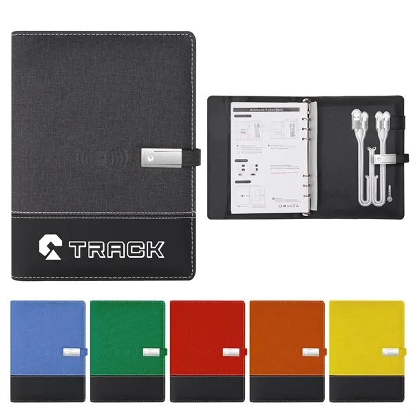 A5 Multi Functional Wireless Charger Notebook W/ Power Bank