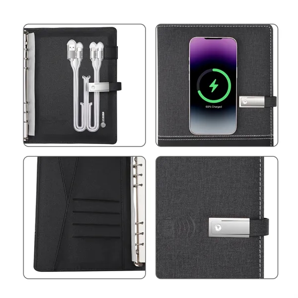 A5 Multi Functional Wireless Charger Notebook W/ Power Bank - A5 Multi Functional Wireless Charger Notebook W/ Power Bank - Image 3 of 4