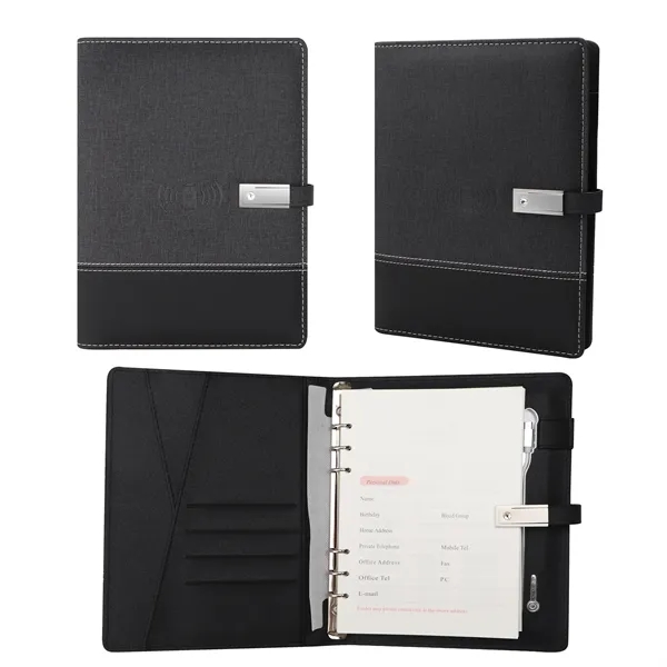 A5 Multi Functional Wireless Charger Notebook W/ Power Bank - A5 Multi Functional Wireless Charger Notebook W/ Power Bank - Image 2 of 4