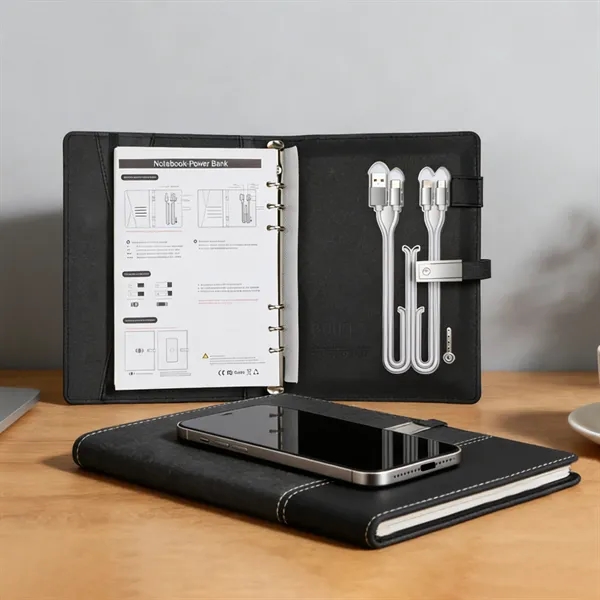 A5 Multi Functional Wireless Charger Notebook W/ Power Bank - A5 Multi Functional Wireless Charger Notebook W/ Power Bank - Image 4 of 4