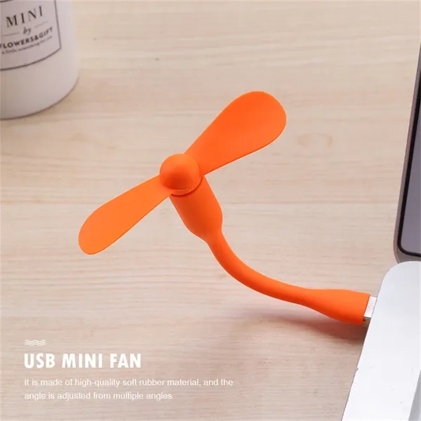 Usb Portable Custom Mini Charging Bank Small Fan - Usb Portable Custom Mini Charging Bank Small Fan - Image 3 of 4
