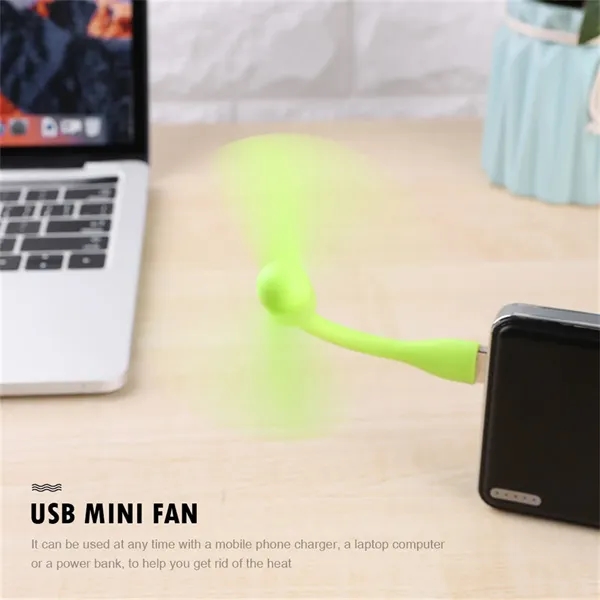 Usb Portable Custom Mini Charging Bank Small Fan - Usb Portable Custom Mini Charging Bank Small Fan - Image 4 of 4
