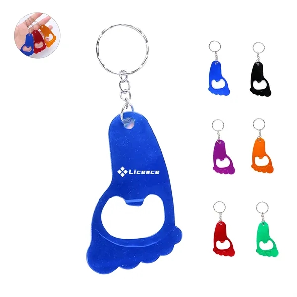 Bottle Opener With Foot Shaped Keychain - Bottle Opener With Foot Shaped Keychain - Image 0 of 1
