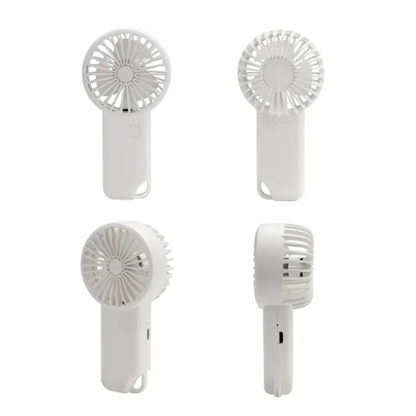 Portable Mini USB Rechargable Handheld Fan With Carabiner - Portable Mini USB Rechargable Handheld Fan With Carabiner - Image 2 of 5