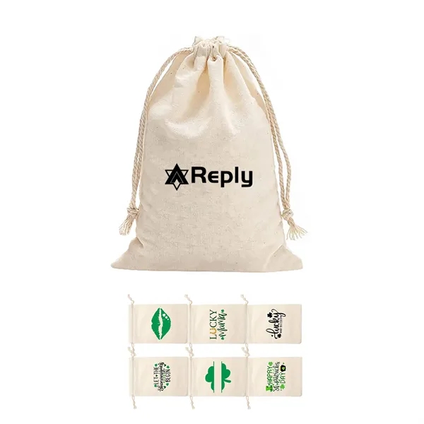 Cotton Gift Drawstring Bag10"H X 6"W