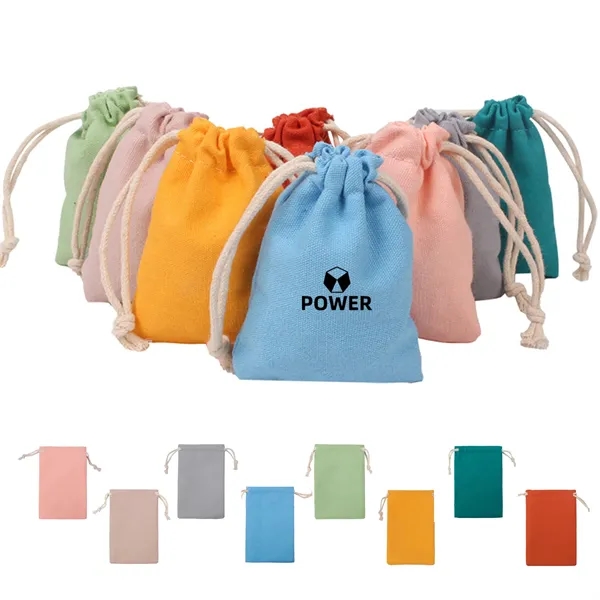 Cotton Gift Drawstring Pouch