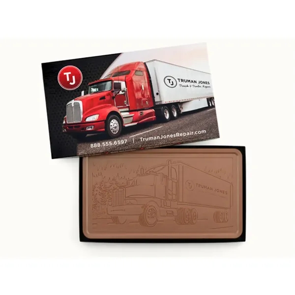 Giant 2lb Engraved Chocolate Bar w/ Classic Custom Packaging