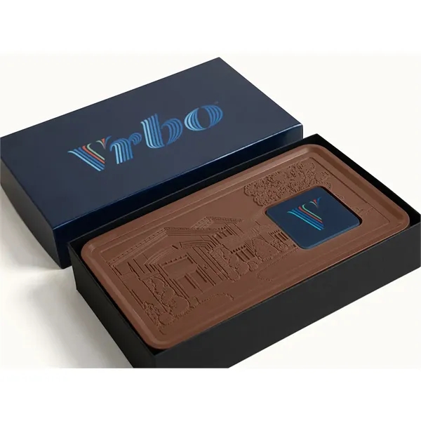 Custom Mighty 8oz Engraved Combo Chocolate Bar w/ Luxury Packaging