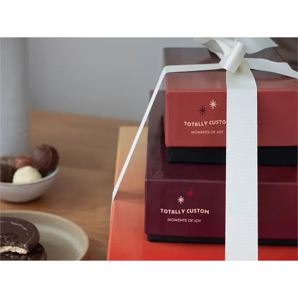 Indulgent 3-Tiered Gift Tower with Luxury Custom Packaging