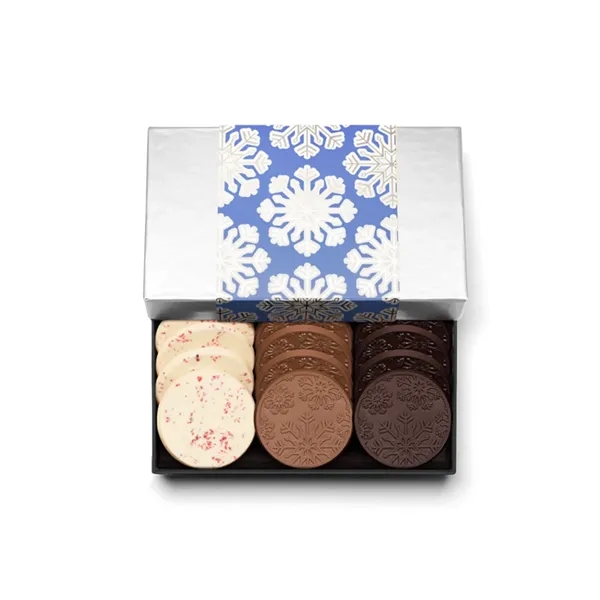 Snowflake Gourmet Chocolate Cookie Gift Set w/Luxe Packaging