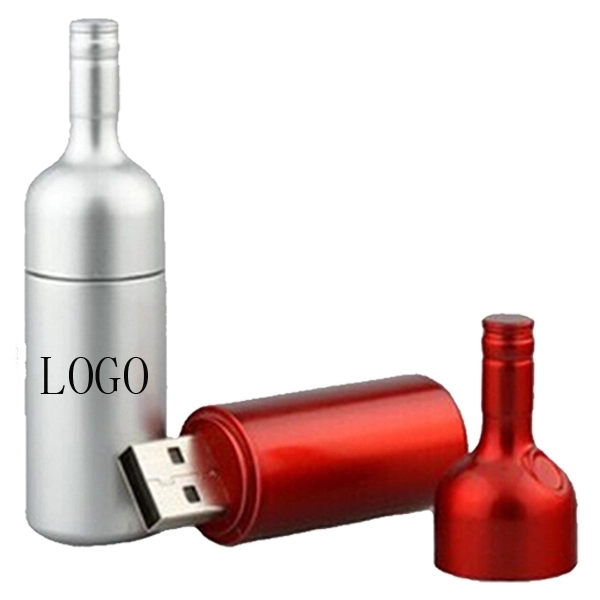 Custom Wine Bottle USB Flash Drive - Custom Wine Bottle USB Flash Drive - Image 0 of 4