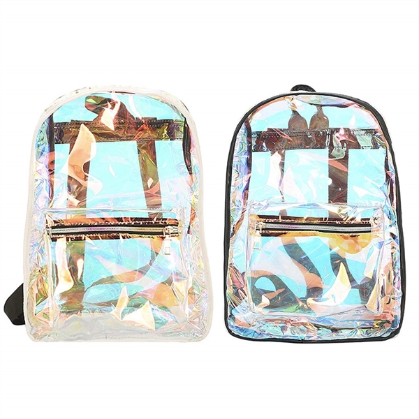 Dabixx Holographic Laser Packback Women, PVC Transparent Bag - Dabixx Holographic Laser Packback Women, PVC Transparent Bag - Image 1 of 3