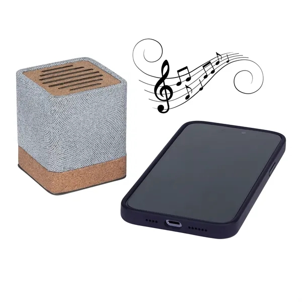 Grayson 5W RPET & Cork Wireless Speaker - Grayson 5W RPET & Cork Wireless Speaker - Image 16 of 17