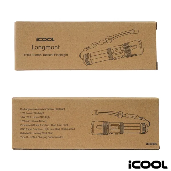 iCOOL Longmont Rechargeable 1000-Lumen Aluminum Tactical ... - iCOOL Longmont Rechargeable 1000-Lumen Aluminum Tactical ... - Image 15 of 16