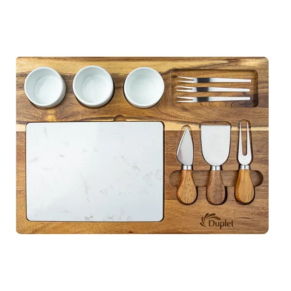 Milton 11-Piece Acacia Wood Cheese Set - Milton 11-Piece Acacia Wood Cheese Set - Image 8 of 13