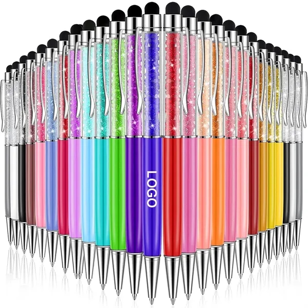 Crystal Ballpoint Pens with Stylus Tip - Crystal Ballpoint Pens with Stylus Tip - Image 0 of 3