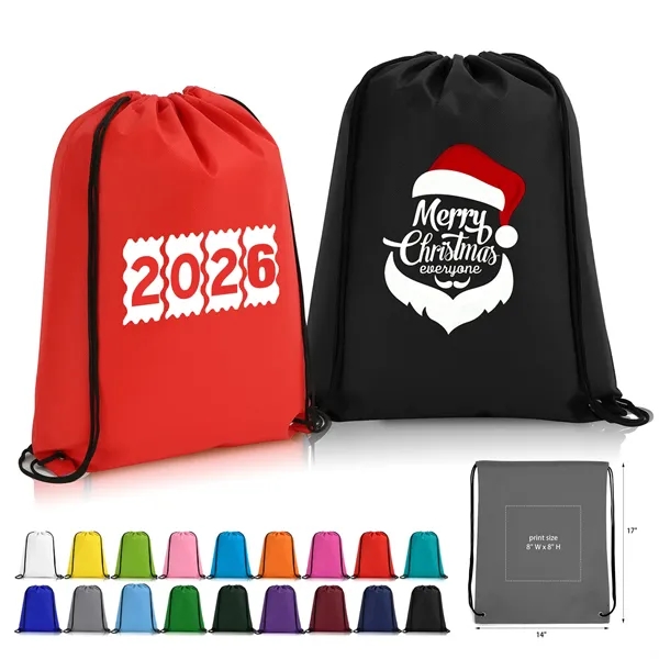 Non-Woven Custom Drawstring Backpack - Non-Woven Custom Drawstring Backpack - Image 0 of 18
