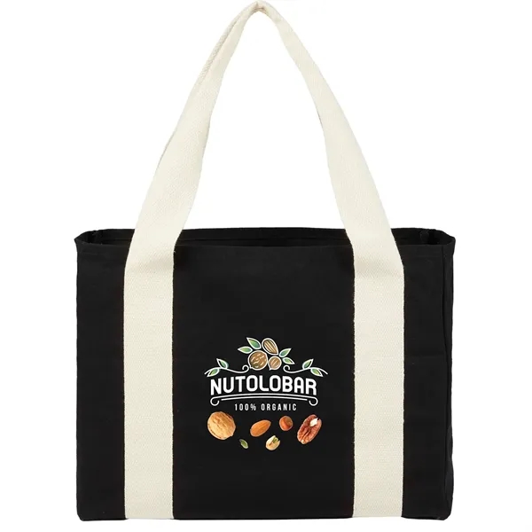 Black Cotton Tote w/ Cotton Handles - Black Cotton Tote w/ Cotton Handles - Image 0 of 4