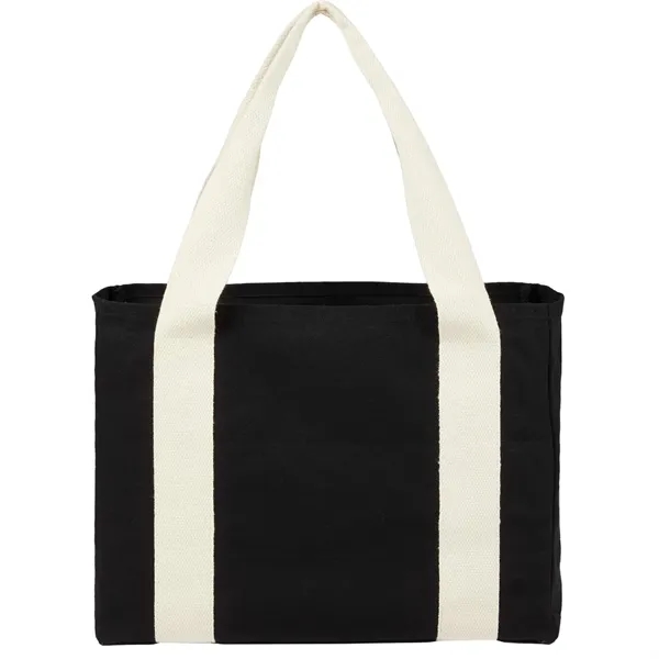Black Cotton Tote w/ Cotton Handles - Black Cotton Tote w/ Cotton Handles - Image 1 of 4