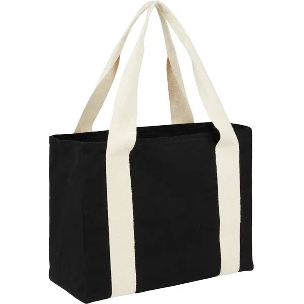 Black Cotton Tote w/ Cotton Handles - Black Cotton Tote w/ Cotton Handles - Image 3 of 4