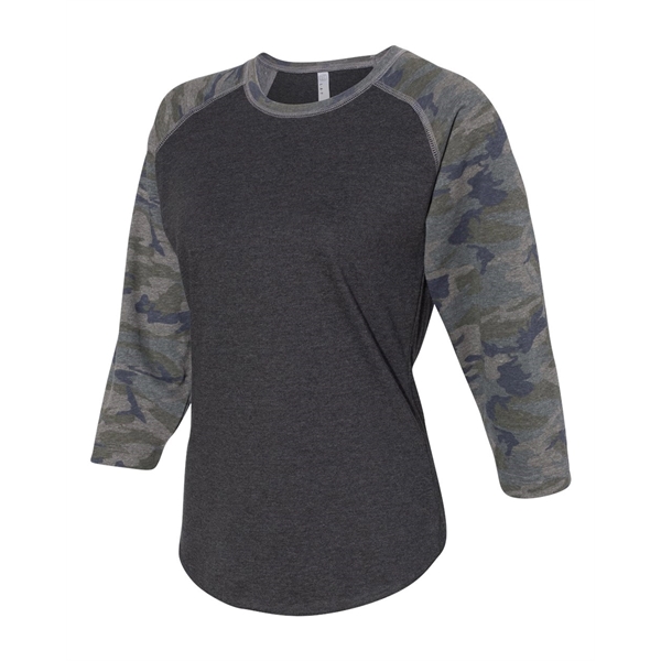 LAT Women's Baseball Fine Jersey Three-Quarter Sleeve Tee - LAT Women's Baseball Fine Jersey Three-Quarter Sleeve Tee - Image 41 of 47