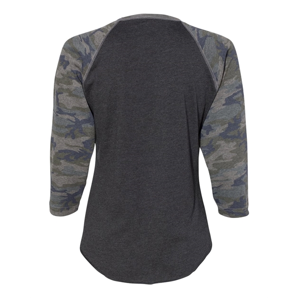 LAT Women's Baseball Fine Jersey Three-Quarter Sleeve Tee - LAT Women's Baseball Fine Jersey Three-Quarter Sleeve Tee - Image 42 of 47