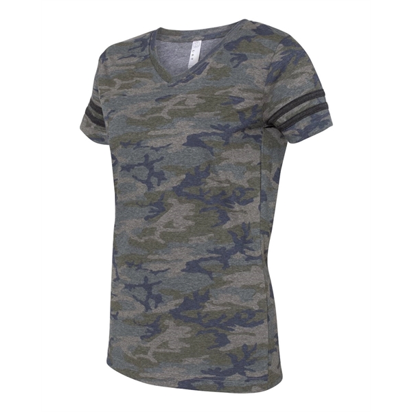 LAT Women's Football V-Neck Fine Jersey Tee - LAT Women's Football V-Neck Fine Jersey Tee - Image 36 of 40