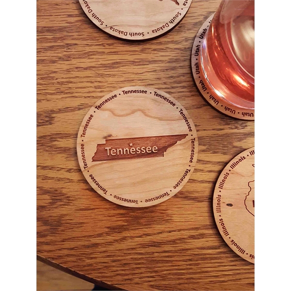3.5" - Tennessee Hardwood Coasters - 3.5" - Tennessee Hardwood Coasters - Image 0 of 0