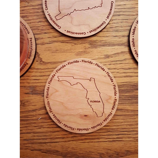 3.5" - Florida Hardwood Coasters - 3.5" - Florida Hardwood Coasters - Image 0 of 0
