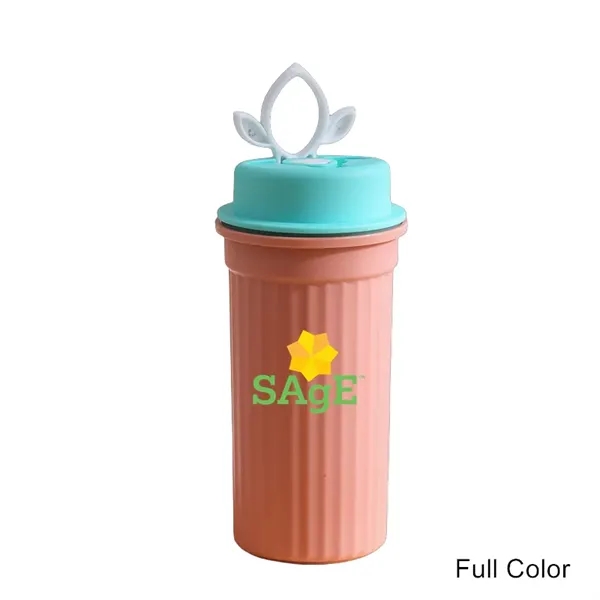 12 oz Leak-Resistant Plastic Travel Mug with Phone Stand Lid - 12 oz Leak-Resistant Plastic Travel Mug with Phone Stand Lid - Image 1 of 12