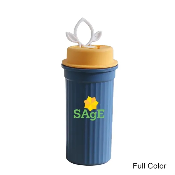 12 oz Leak-Resistant Plastic Travel Mug with Phone Stand Lid - 12 oz Leak-Resistant Plastic Travel Mug with Phone Stand Lid - Image 3 of 12