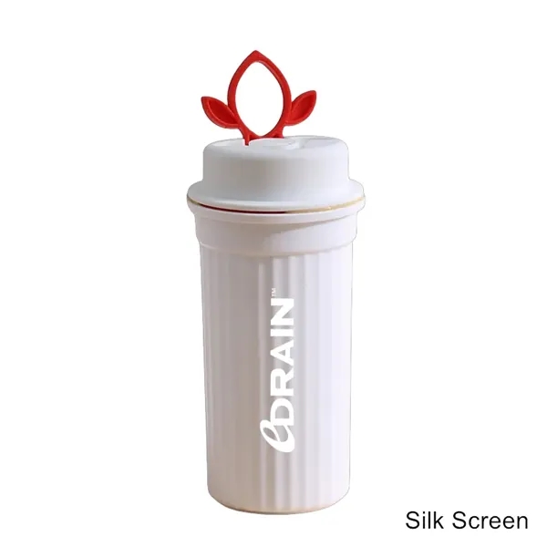 12 oz Leak-Resistant Plastic Travel Mug with Phone Stand Lid - 12 oz Leak-Resistant Plastic Travel Mug with Phone Stand Lid - Image 4 of 12