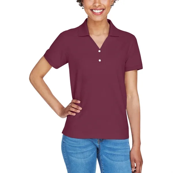 Devon & Jones Ladies' Short-Sleeve Y-Collar Polo Shirt - Devon & Jones Ladies' Short-Sleeve Y-Collar Polo Shirt - Image 4 of 58