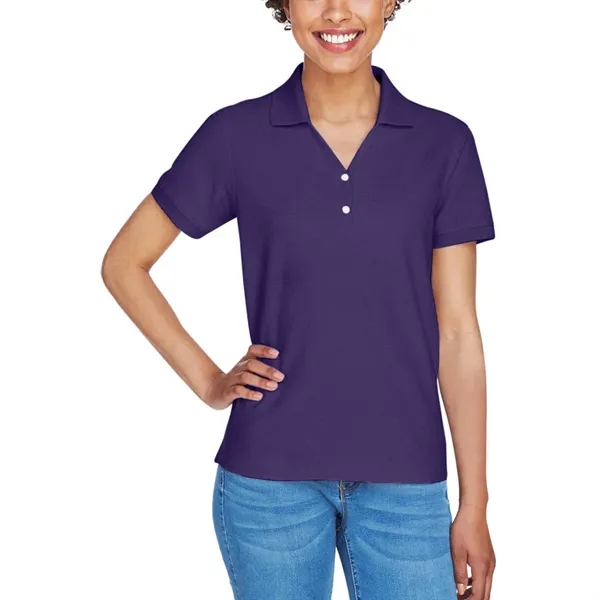 Devon & Jones Ladies' Short-Sleeve Y-Collar Polo Shirt - Devon & Jones Ladies' Short-Sleeve Y-Collar Polo Shirt - Image 13 of 58