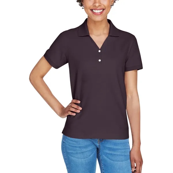 Devon & Jones Ladies' Short-Sleeve Y-Collar Polo Shirt - Devon & Jones Ladies' Short-Sleeve Y-Collar Polo Shirt - Image 21 of 58