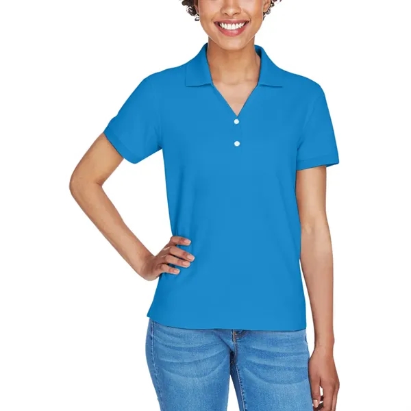 Devon & Jones Ladies' Short-Sleeve Y-Collar Polo Shirt - Devon & Jones Ladies' Short-Sleeve Y-Collar Polo Shirt - Image 27 of 58