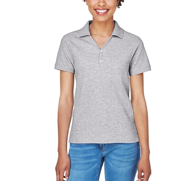Devon & Jones Ladies' Short-Sleeve Y-Collar Polo Shirt - Devon & Jones Ladies' Short-Sleeve Y-Collar Polo Shirt - Image 33 of 58