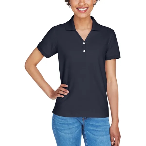 Devon & Jones Ladies' Short-Sleeve Y-Collar Polo Shirt - Devon & Jones Ladies' Short-Sleeve Y-Collar Polo Shirt - Image 39 of 58