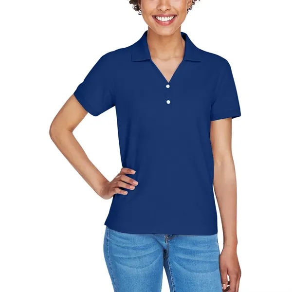 Devon & Jones Ladies' Short-Sleeve Y-Collar Polo Shirt - Devon & Jones Ladies' Short-Sleeve Y-Collar Polo Shirt - Image 54 of 58