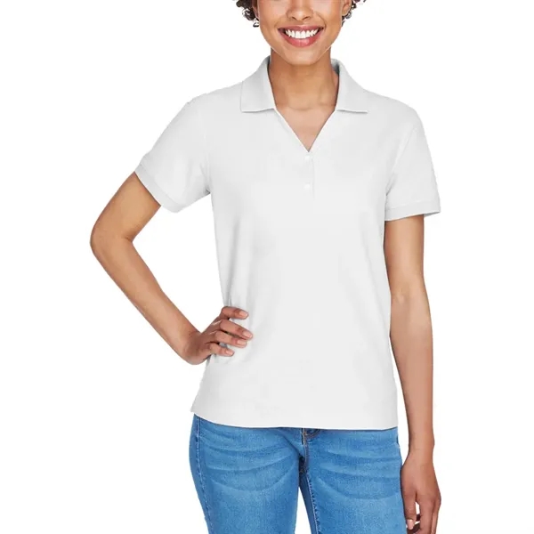 Devon & Jones Ladies' Short-Sleeve Y-Collar Polo Shirt - Devon & Jones Ladies' Short-Sleeve Y-Collar Polo Shirt - Image 57 of 58