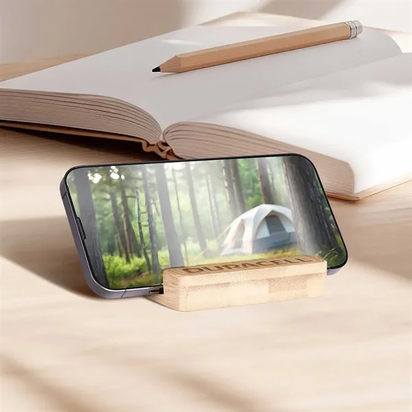 Bamboo Stand & Keypad Stress Reliever - Bamboo Stand & Keypad Stress Reliever - Image 1 of 7