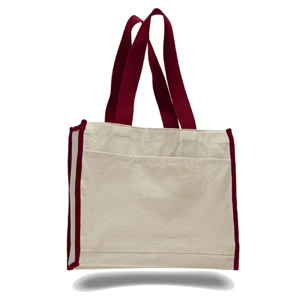 Canvas Tote 14" W x 12" H Bag with 5.25" Gusset - Canvas Tote 14" W x 12" H Bag with 5.25" Gusset - Image 9 of 14