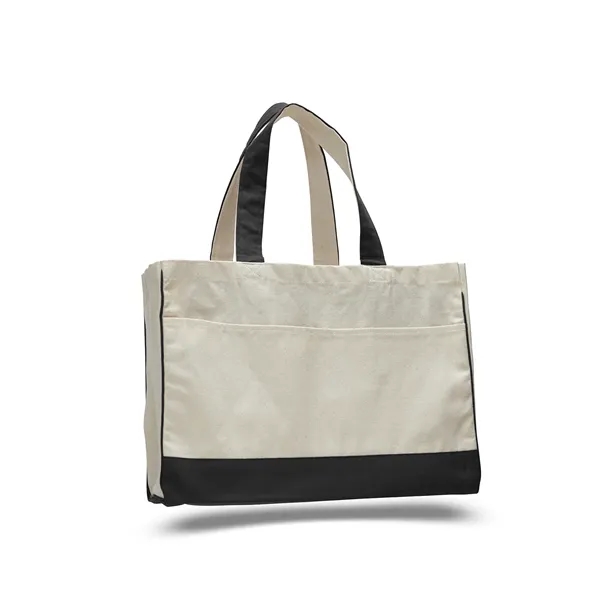 Canvas Standard Tote 17" W x 13" H with 5" Gusset Bag - Canvas Standard Tote 17" W x 13" H with 5" Gusset Bag - Image 8 of 17