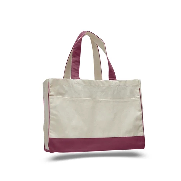 Canvas Standard Tote 17" W x 13" H with 5" Gusset Bag - Canvas Standard Tote 17" W x 13" H with 5" Gusset Bag - Image 12 of 17