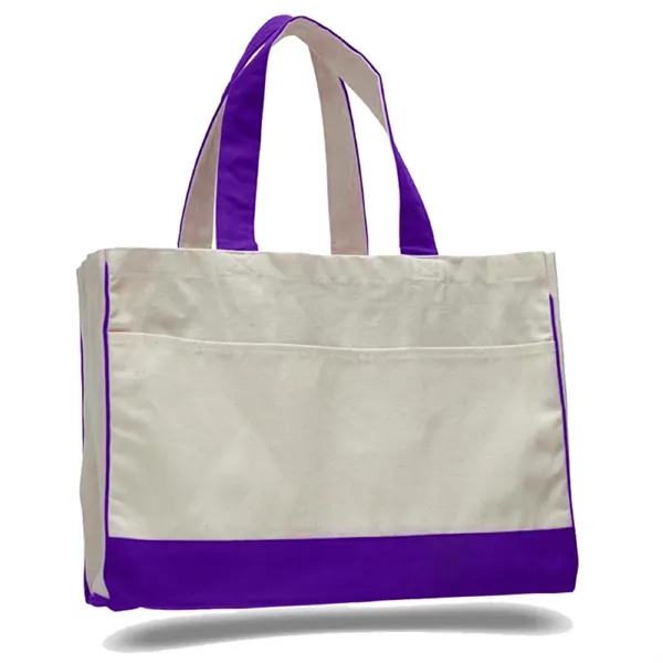 Canvas Standard Tote 17" W x 13" H with 5" Gusset Bag - Canvas Standard Tote 17" W x 13" H with 5" Gusset Bag - Image 15 of 17