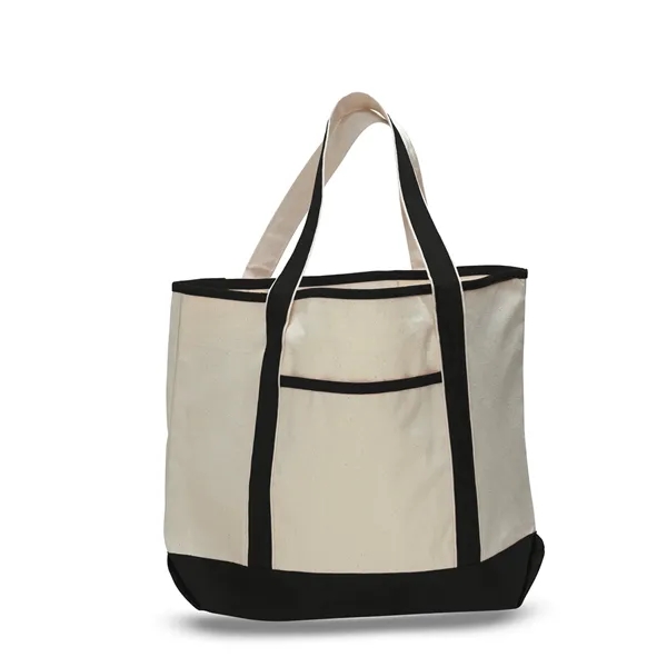 Large Canvas Deluxe Tote 22" W x 16" H with 6" Gusset Bag - Large Canvas Deluxe Tote 22" W x 16" H with 6" Gusset Bag - Image 7 of 16