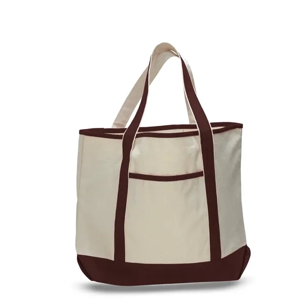 Large Canvas Deluxe Tote 22" W x 16" H with 6" Gusset Bag - Large Canvas Deluxe Tote 22" W x 16" H with 6" Gusset Bag - Image 8 of 16