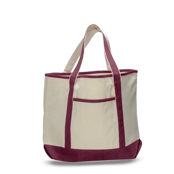 Large Canvas Deluxe Tote 22" W x 16" H with 6" Gusset Bag - Large Canvas Deluxe Tote 22" W x 16" H with 6" Gusset Bag - Image 11 of 16